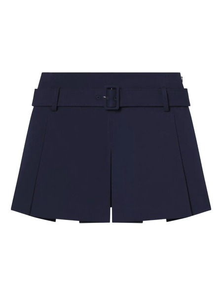  A.l.c. Belted Pleat-detail Shorts - Blue 