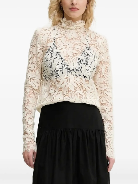  A.l.c. Lace Mock-neck Blouse - White 
