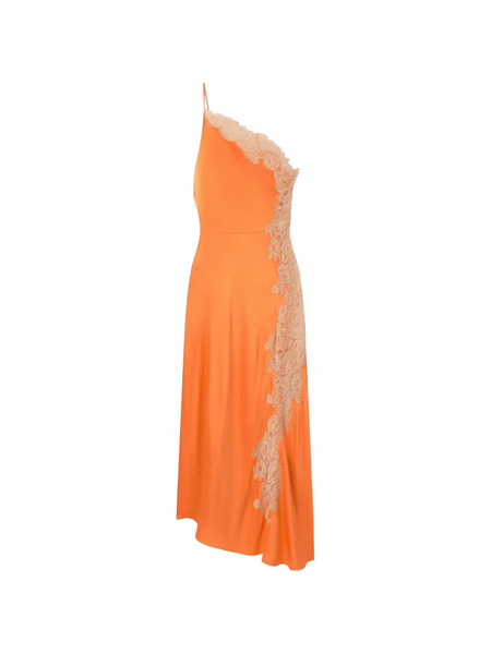 A.l.c. Lou One-shoulder Asymmetric Midi Dress - Orange 