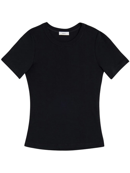  A.l.c. Paloma Ribbed Cotton T-shirt - Black 