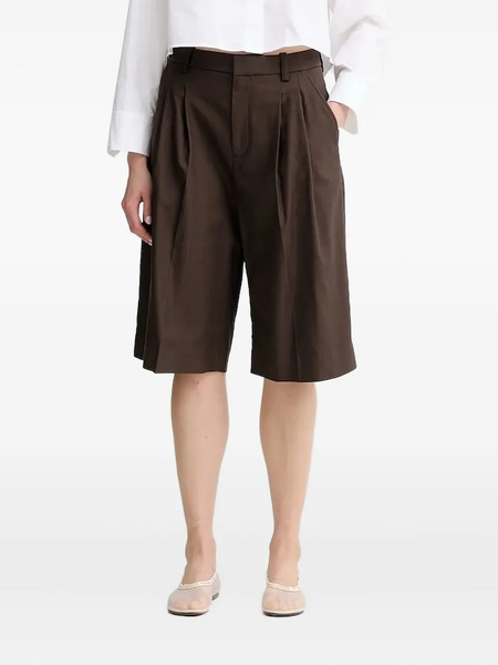  A.l.c. Pleated Side-pockets Shorts - Brown 