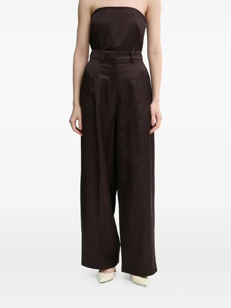  A.l.c. Pleated Wide-leg Trousers - Brown 