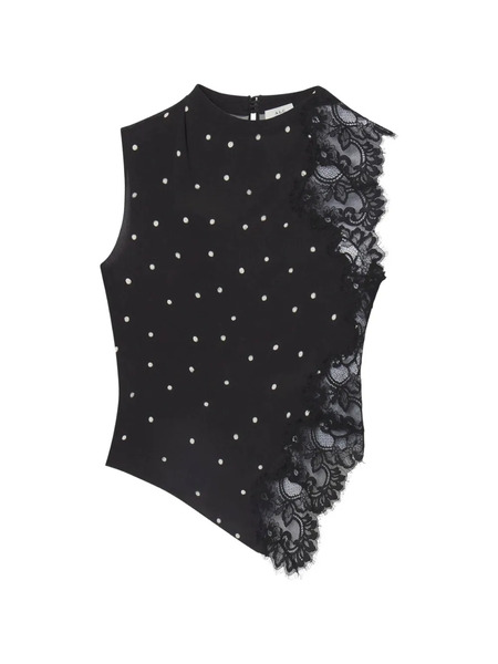 A.l.c. Polka-dot Lace Gracie Top - Black 