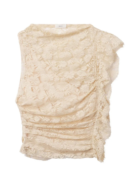 A.l.c. Ruffled Lace Top - Neutrals 