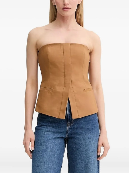  A.l.c. Strapless Darted Top - Brown 