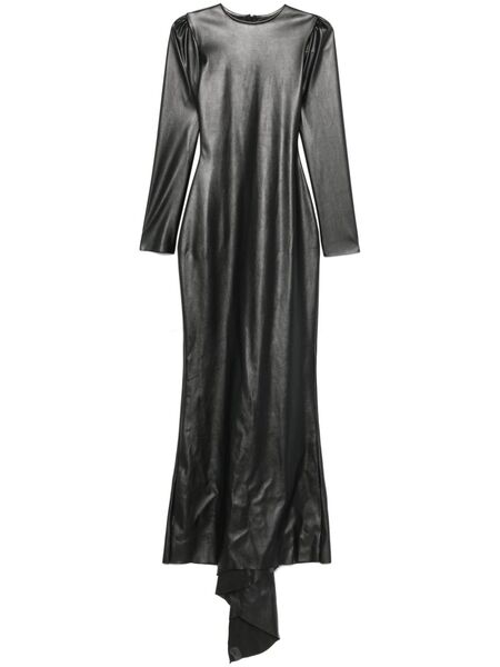  Alchemy X Lia Aram Faux-leather Maxi Dress - Black 