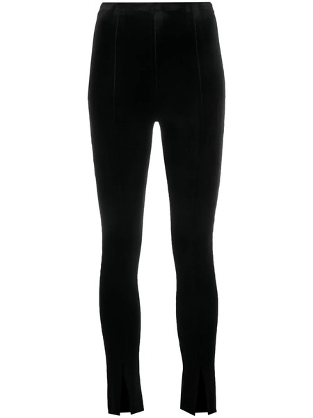  Alchemy X Lia Aram Hem-split Velvet Trousers - Black 