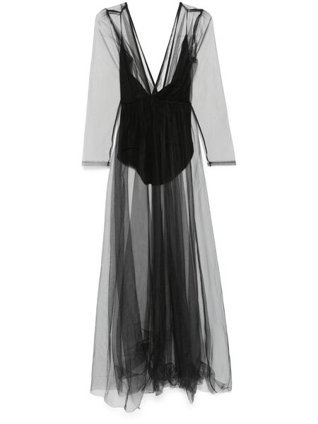  Alchemy X Lia Aram Mesh Maxi Dress - Black 