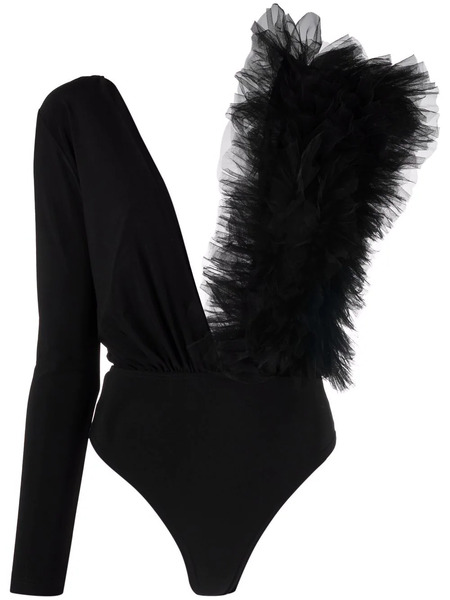  Alchemy X Lia Aram Ruffle-detail Bodysuit - Black 