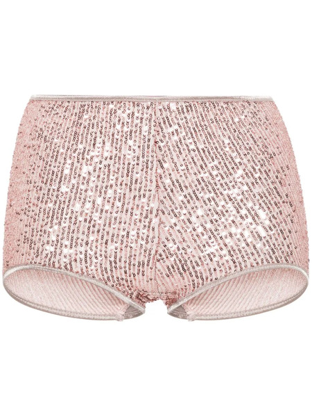  Alchemy X Lia Aram Sequin-embellished Shorts - Gold 