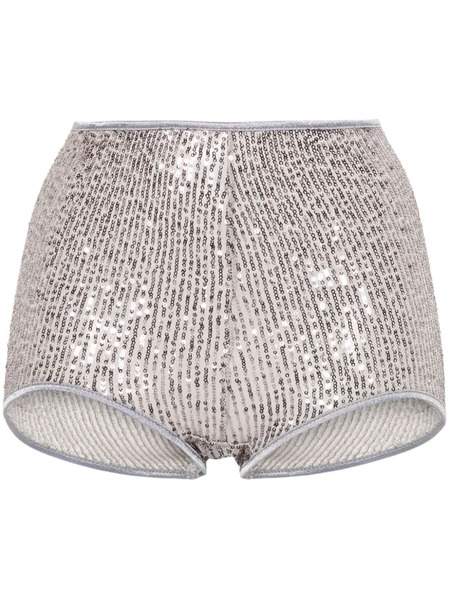  Alchemy X Lia Aram Sequin-embellished Shorts - Grey 