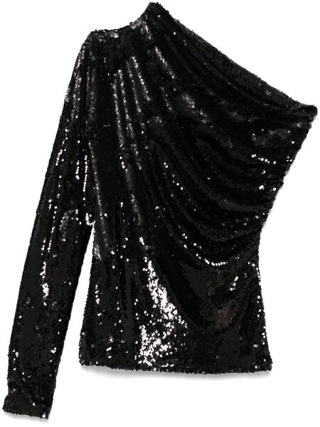  Alchemy X Lia Aram Sequinned Top - Black 