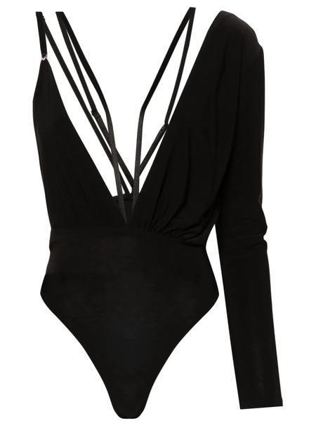  Alchemy X Lia Aram V-neck Strapped Bodysuit - Black 