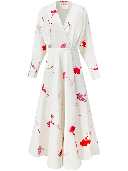  Alejandra Alonso Rojas Cotton Wrap Dress - White 