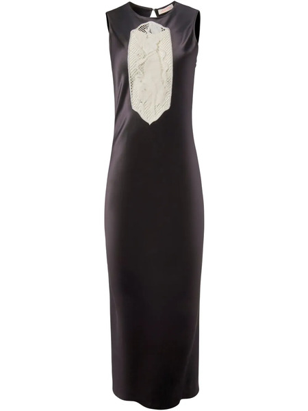  Alejandra Alonso Rojas Cut-out Midi Dress - Black 