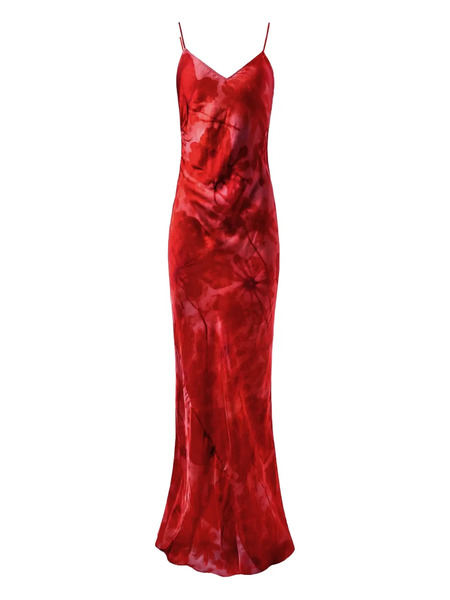  Alejandra Alonso Rojas Floral-print Slip Dress - Red 