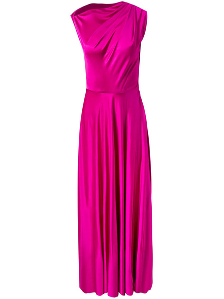  Alejandra Alonso Rojas One-shoulder Silk Gown - Pink 