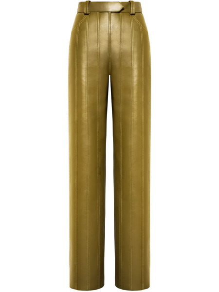  Aleksandre Akhalkatsishvili Faux-leather Trousers - Green 