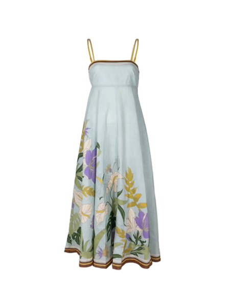  Alemais Alfie Floral-print Midi Dress - Blue 