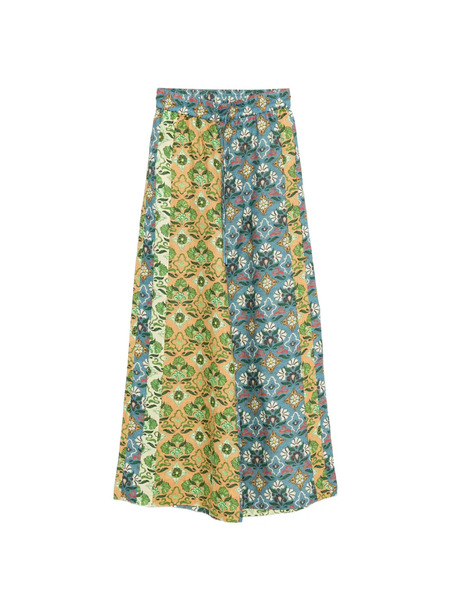  Alemais Ali Spliced Floral-print Trousers - Blue 