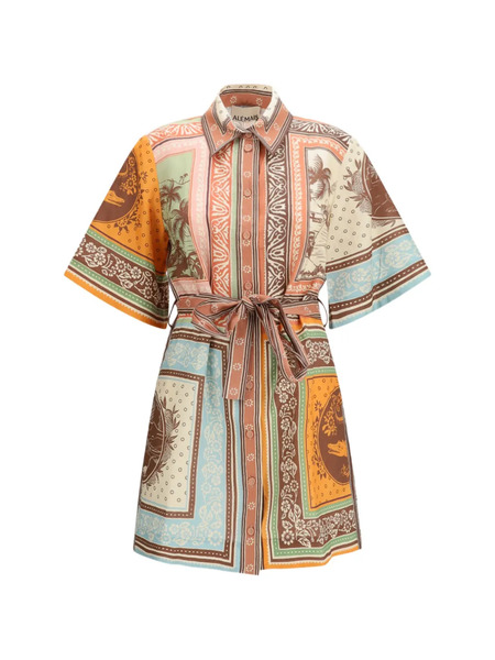  Alemais Belted Mini Dress - Orange 
