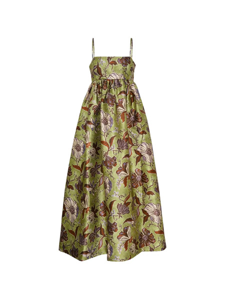  Alemais Citron Midi Dress - Green 