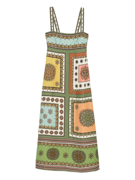  Alemais Contina Square-neck Midi Dress - Green 