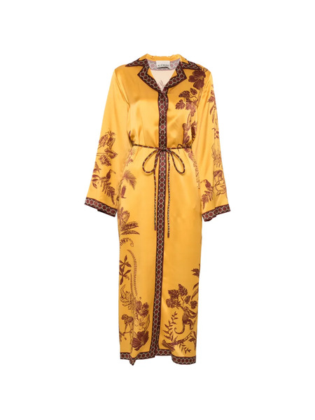  Alemais Floral-print Belted Dress - Yellow 