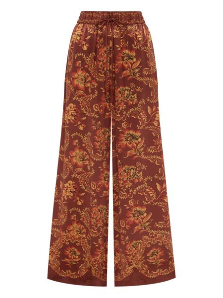  Alemais Floral-print Drawstring Trousers - Red 