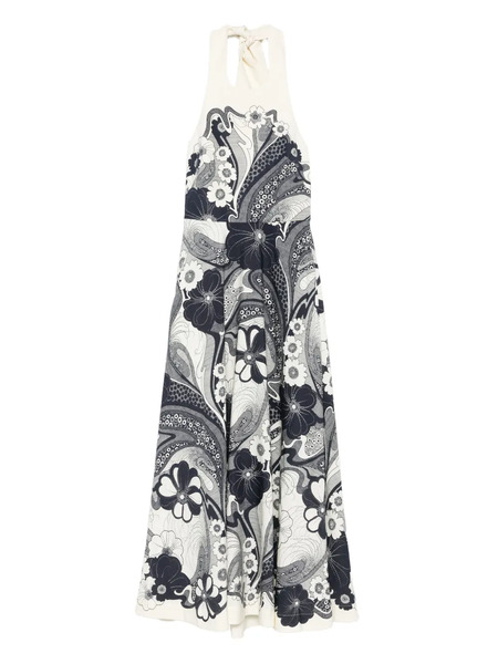  Alemais Floral-print Halter-neck Maxi Dress - Neutrals 