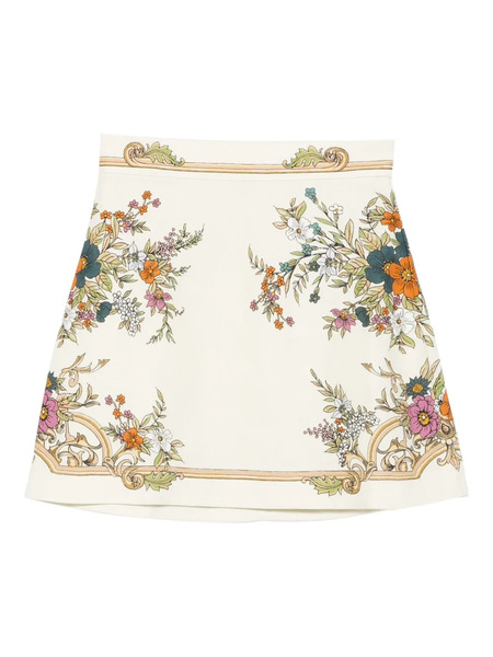  Alemais Floral-print Mini Skirt - Neutrals 