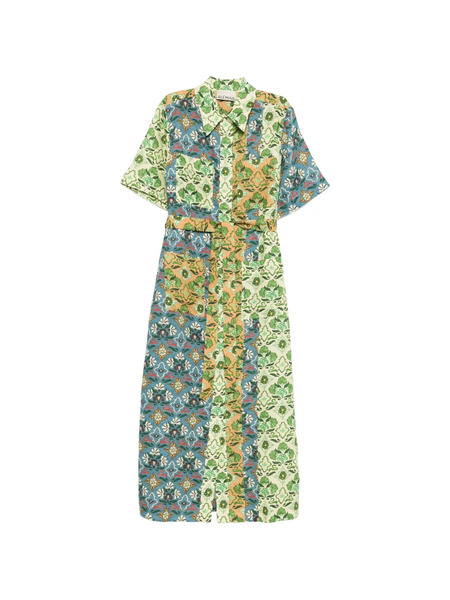  Alemais Floral Print Shirt Dress - Blue 
