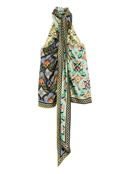  Alemais Geometric-pattern Blouse - Blue 