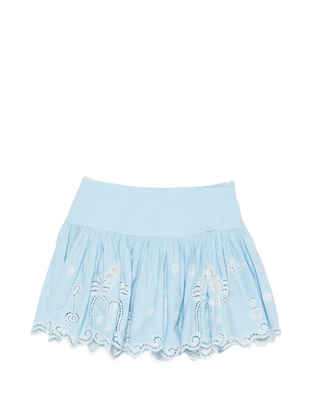  Alemais Maizy Scalloped-trim Mini Skirt - Blue 