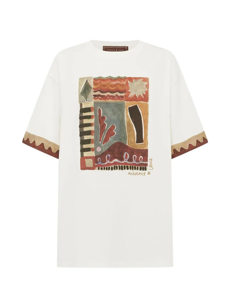  Alemais Michelle Printed T-shirt - Neutrals 
