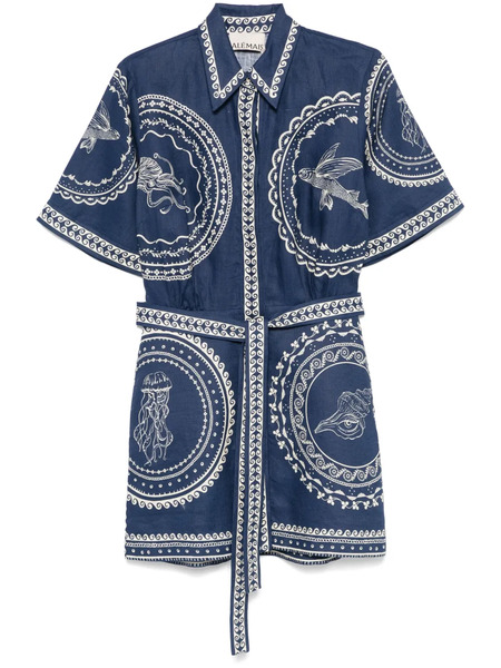  Alemais Oceane Mini Dress - Blue 