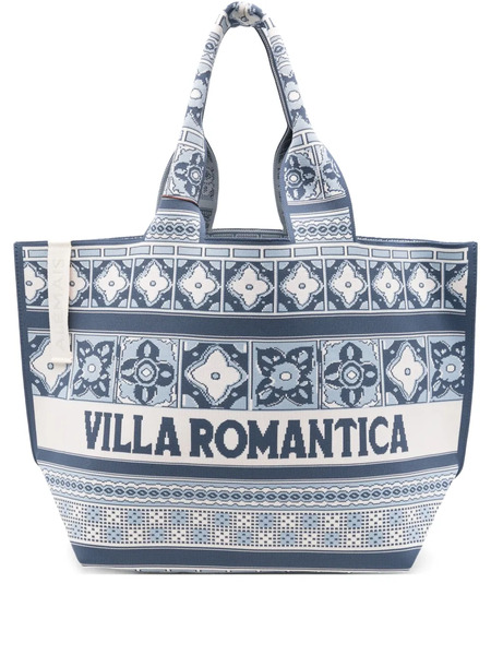  Alemais Villa Romantica Patterned Tote Bag - Blue 