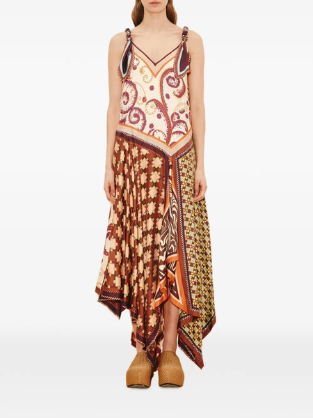  Alemais Wilson Knotted Print Midi Dress - Neutrals 