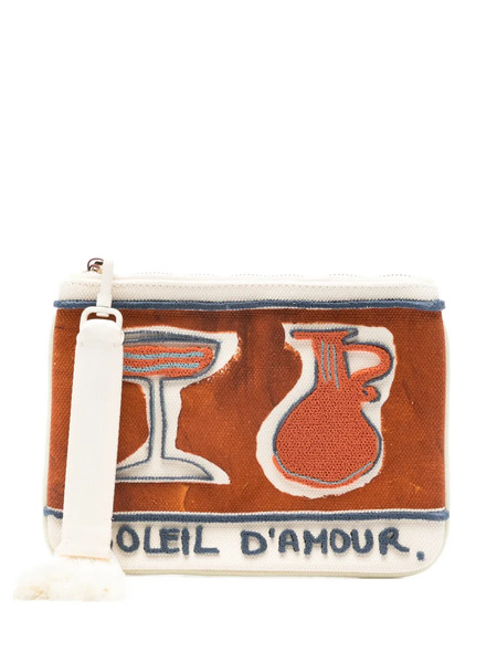  Alemais X Laurence Leenaert Soleil D´amour Zip Clutch Bag - Brown 