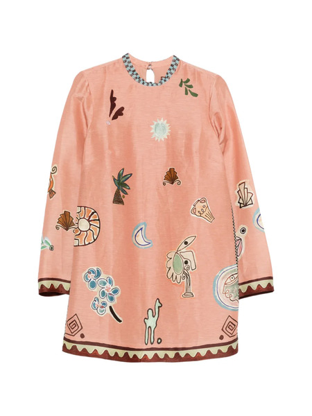  Alemais X Lrnce Laurence Beaded Embroidered Mini Dress - Pink 