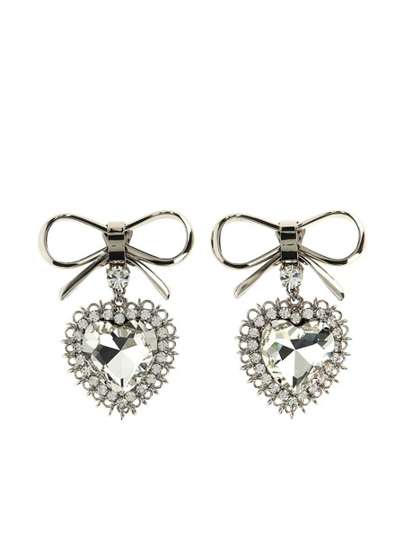  Alessandra Rich Bow Earrings - Silver 