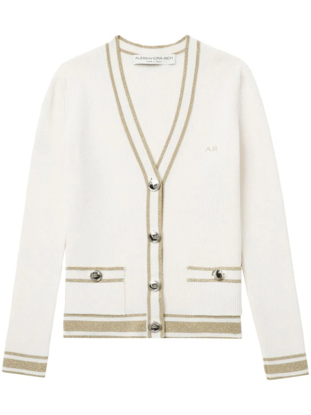  Alessandra Rich Cable-knit Cardigan - White 