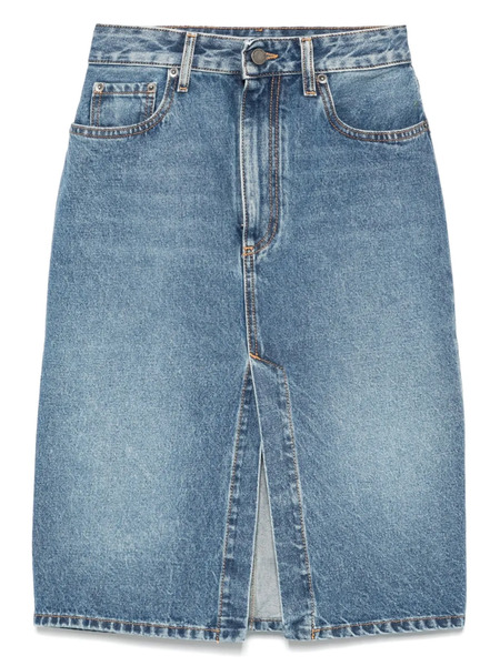  Alessandra Rich Denim Pencil Skirt - Blue 