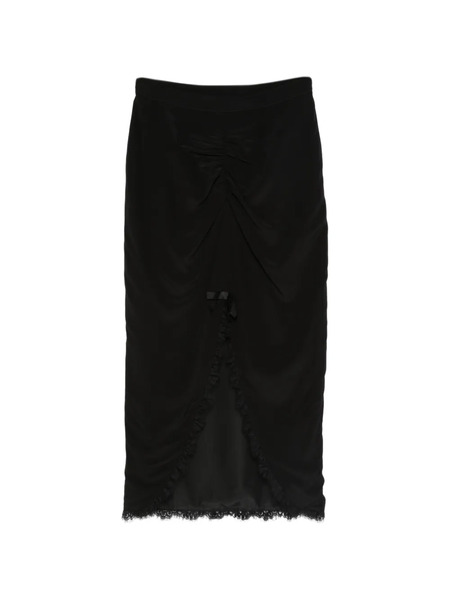  Alessandra Rich Lace-trim Midi Skirt - Black 