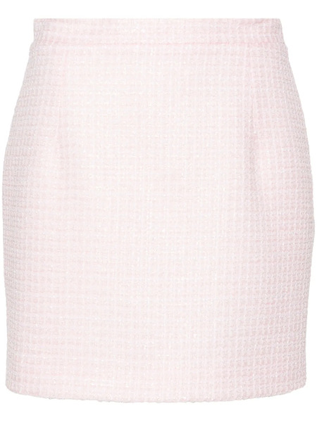  Alessandra Rich Sequin-embellished Tweed Mini Skirt - Pink 