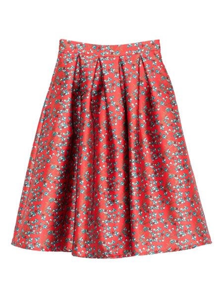  Alessandro Enriquez A-line Midi Skirt - Red 