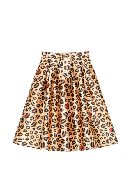  Alessandro Enriquez Animal-print Midi Skirt - Neutrals 
