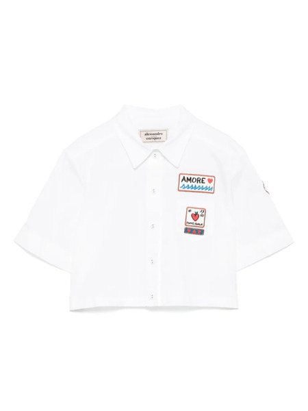  Alessandro Enriquez Patch-detailed Shirt - White 