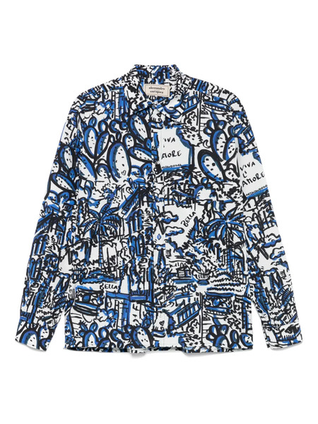  Alessandro Enriquez Printed Shirt - White 