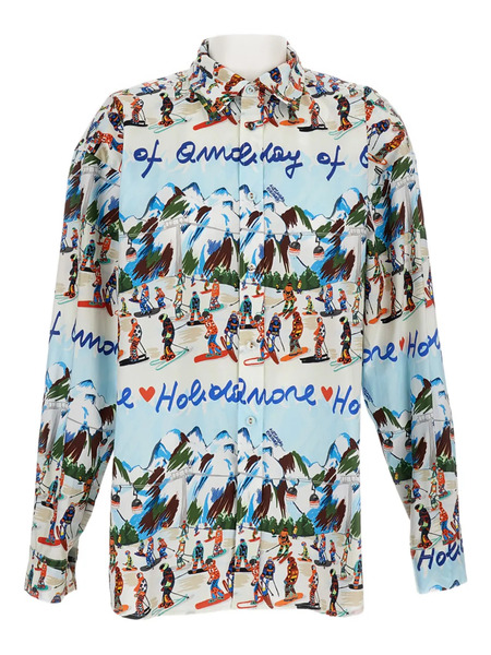  Alessandro Enriquez Printed Shirt - White 